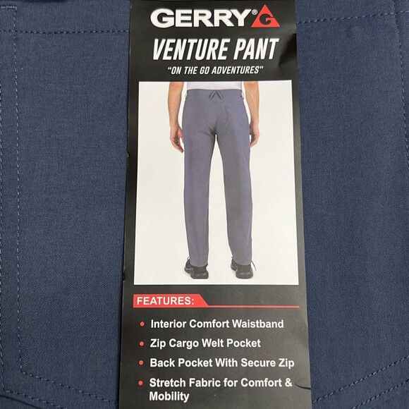 GERRY Pants Men’s Venture 32 X 32 Blue Relaxed Fit Comfort Stretch Pockets NWT - Picture 2 of 15